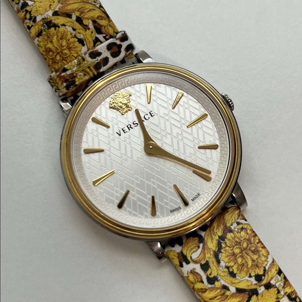 Versace V-Circle Watch (The Manifesto Edition) Leopard Leather Women’s
